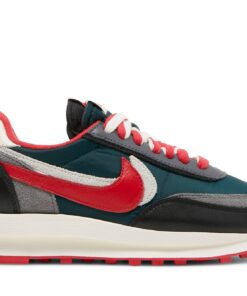sacai x UNDERCOVER x Nike LDWaffle Midnight Spruce University Red DJ4877-300 Nicesnk