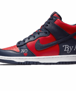 Supreme x Nike Dunk High SB 'By Any Means - Red Navy'
