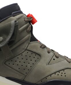Alternative view of Travis Scott x Air Jordan 6 Retro Olive  CN1084-200 Nicesnk