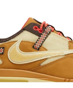 Alternative view of Travis Scott x Nike Air Max 1 'Wheat Lemon Drop' DO9392-701