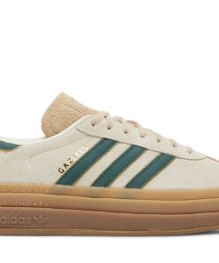 (Women) adidas Gazelle Bold Cream Collegiate Green ID7056 Nicesnk