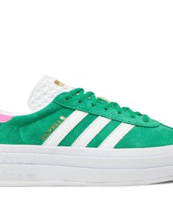 (Women) adidas Gazelle Bold Green Lucid Pink IG3136 Nicesnk