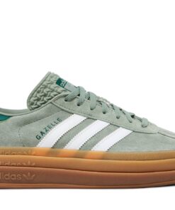 (Women) adidas Gazelle Bold Silver Green Gum ID6998 Nicesnk