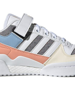 Alternative view of (Women) adidas originals Forum Low Wear-resistant Non-Slip Casual Skateboarding Shoes White Blue Gray GZ4405 Nicesnk