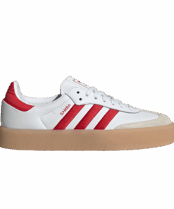 (Women) adidas Sambae White Scarlet Gum ID0438 Nicesnk