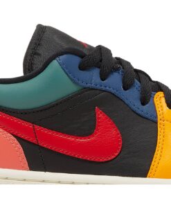 Alternative view of (Women) Air Jordan 1 Low Black Multi DN3739-060 Nicesnk