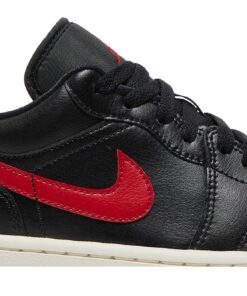 Alternative view of (Women) Air Jordan 1 Low Bred Sail DC0774-061 Nicesnk