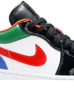 Alternative view of (Women) Air Jordan 1 Low Multi-Color Black Toe CZ4776-101