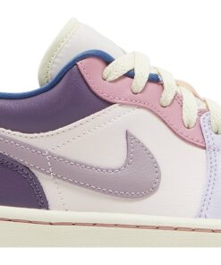 Alternative view of (Women) Air Jordan 1 Low Pastel Plum DZ2768-651 Nicesnk