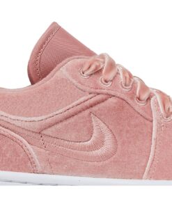 Alternative view of (Women) Air Jordan 1 Low Pink Velvet DQ8396-600 Nicesnk