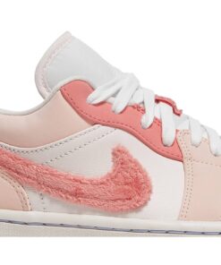 Alternative view of (Women) Air Jordan 1 Low SE Mighty Swooshers Pink DM5443-666 Nicesnk