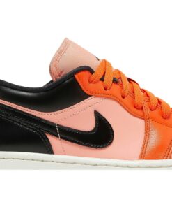 Alternative view of (Women) Air Jordan 1 Low S/E Orange Black DM3379-600 Nicesnk