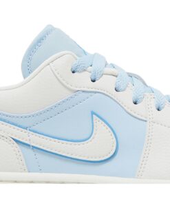 Alternative view of (Women) Air Jordan 1 Low SE Reverse Ice Blue DV1299-104 Nicesnk
