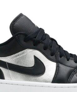 Alternative view of (Women) Air Jordan 1 Low SE Silver Toe DA5551-001 Nicesnk