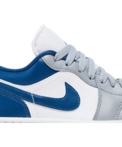 Alternative view of (Women) Air Jordan 1 Low 'Stealth French Blue' DC0774-042