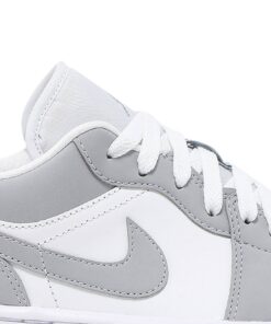 Alternative view of (Women) Air Jordan 1 Low 'White Wolf Grey' DC0774-105