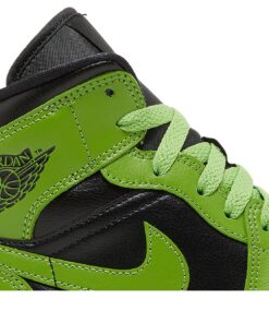 Alternative view of (Women) Air Jordan 1 Mid Altitude Green BQ6472-031 Nicesnk