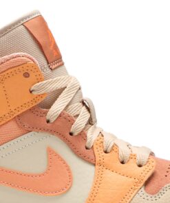Alternative view of (Women) Air Jordan 1 Mid Apricot DH4270-800 Nicesnk