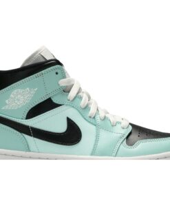 Alternative view of (Women) Air Jordan 1 Mid Aqua Black BQ6472-300 Nicesnk