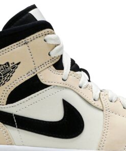 Alternative view of (Women) Air Jordan 1 Mid Barely Orange BQ6472-800 Nicesnk