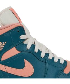 Alternative view of (Women) Air Jordan 1 Mid Dark Teal Green BQ6472-308 Nicesnk