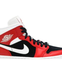Alternative view of (Women) Air Jordan 1 Mid 'Gym Red Black' BQ6472-601