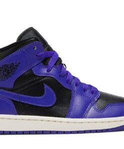 (Women) Air Jordan 1 Mid 'Purple and Black' BQ6472-051