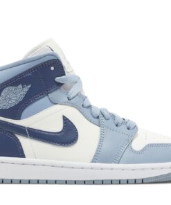 (Women) Air Jordan 1 Mid 'Sail Diffused Blue' BQ6472-140