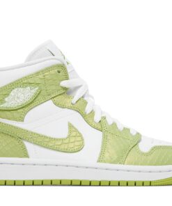 (Women) Air Jordan 1 Mid SE Green Python DV2959-113 Nicesnk