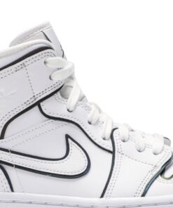 Alternative view of (Women) Air Jordan 1 Mid SE Iridescent Trim CK6587-100 Nicesnk