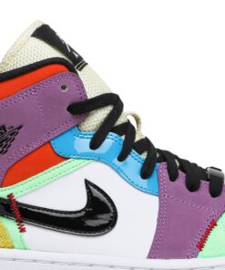 Alternative view of (Women) Air Jordan 1 Mid SE Lightbulb CW1140-100 Nicesnk