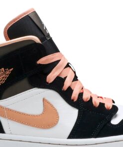 Alternative view of (Women) Air Jordan 1 Mid SE Peach Mocha DH0210-100 Nicesnk