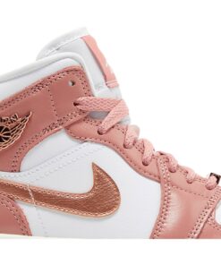 Alternative view of (Women) Air Jordan 1 Mid SE 'Red Stardust' FB9892-670