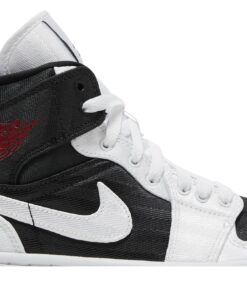 Alternative view of (Women) Air Jordan 1 Mid SE Utility 'White Black Gym Red' DD9338-016