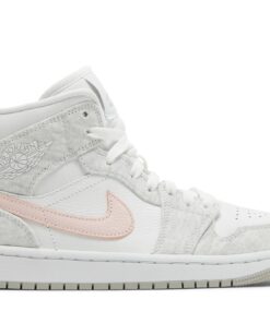 (Women) Air Jordan 1 Mid SE White Light Iron Ore DN4045-001 Nicesnk