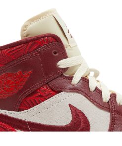 Alternative view of (Women) Air Jordan 1 Mid 'Tiki Leaf' DZ2820-601