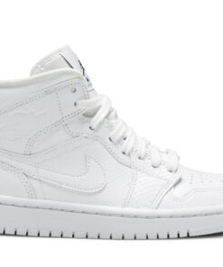 (Women) Air Jordan 1 Mid 'White Snakeskin' BQ6472-110