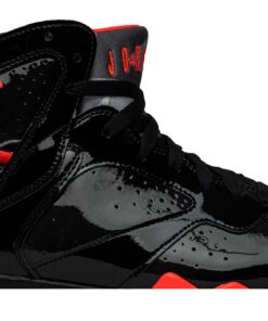 Alternative view of (Women) Air Jordan 7 Retro 'Black Gloss' 313358-006