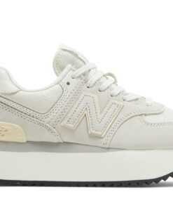 (Women) New Balance 574+ White Grey WL574ZAA Nicesnk