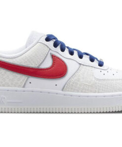 (Women) Nike Air Force 1 '07 LX 'Just Do It - White University Red Snakeskin' DV1493-161