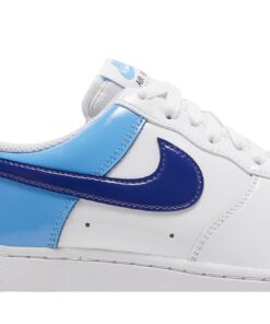 Alternative view of (Women) Nike Air Force 1 Low 'Blue patent Swoosh' DJ9942-400