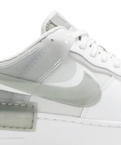 Alternative view of (Women) Nike Air Force 1 Shadow SE Particle Grey CK6561-100 Nicesnk