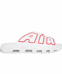 (Women) Nike Air More Uptempo Slide White University Red FD9885-100 Nicesnk