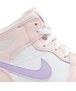 Alternative view of (Youth) Air Jordan 1 Mid Pink Wash FD8780-601 Nicesnk