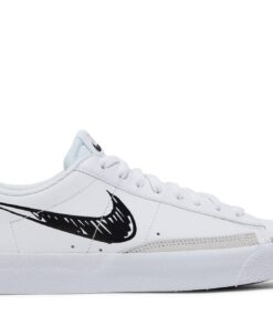 (Youth) Nike Blazer Low 77 GS Sketch - White Black DM7819-100 Nicesnk