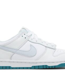 (Youth) Nike Dunk Low White Grey Teal FD9911-101 Nicesnk